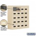 Salsbury Cell Phone Storage Locker - 5 Door High Unit (8 Inch Deep Compartments) - 20 A Doors - Sandstone - Surface Mounted - Resettable Combination Locks